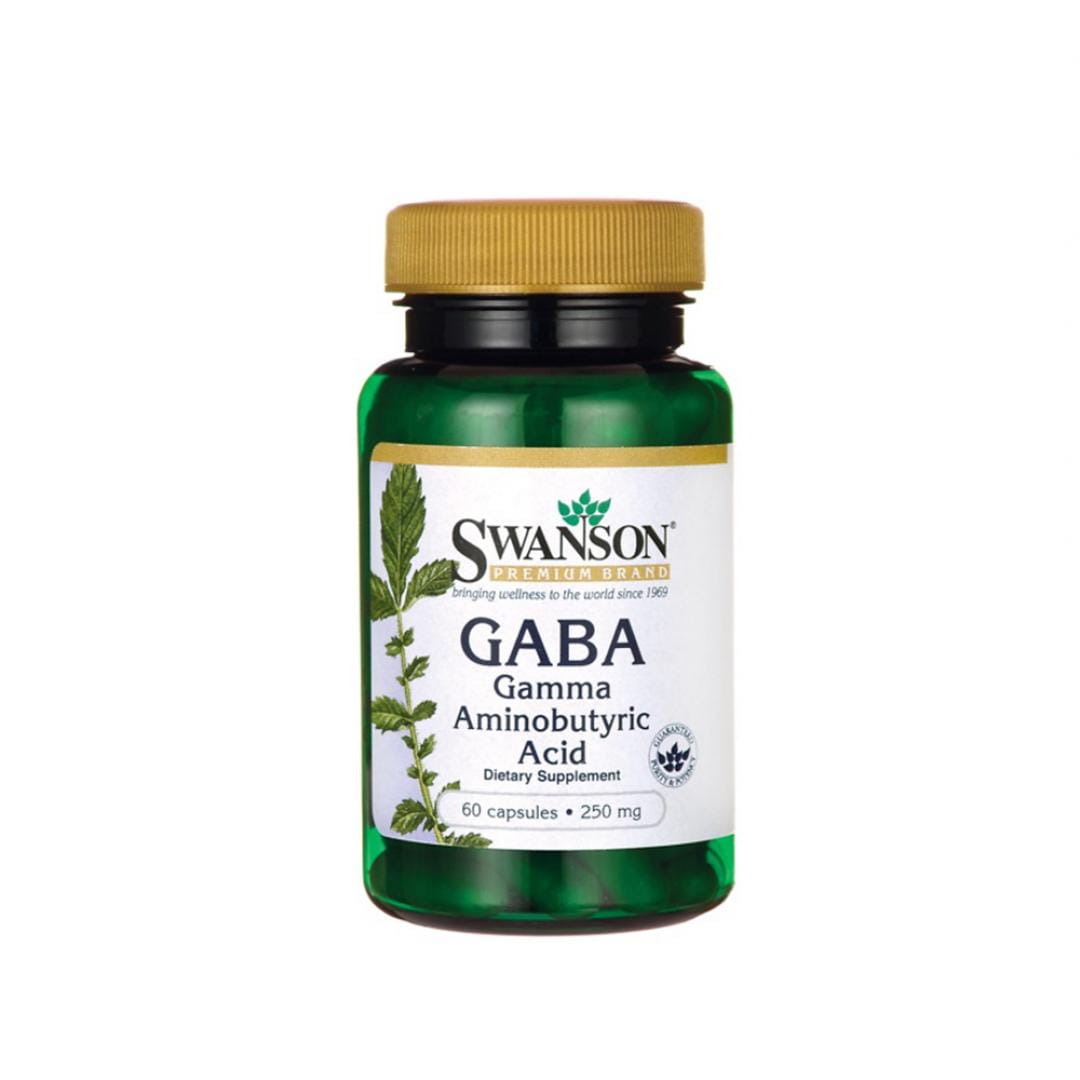 GABA 250mg Gamma Aminobutyric ACID (60 caps.) Swanson iNatural - Healthy Shop Online
